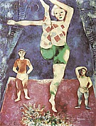 The Three Acrobats 1926 - Marc Chagall reproduction oil painting
