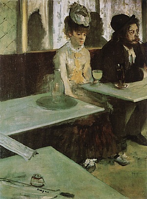 The Absinth Drinker, 1875-76 - Edgar Degas reproduction oil painting
