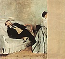 Monsieur and Madame Edouard Manet, c1868 - Edgar Degas reproduction oil painting