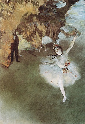 The Star, (Prima Ballerina) 1876-77 - Edgar Degas reproduction oil painting