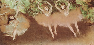 Ballet Scene, about 1878-80 - Edgar Degas reproduction oil painting