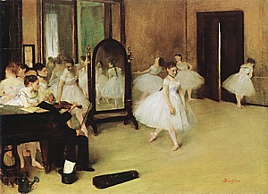 Dance Class c1871 - Edgar Degas reproduction oil painting