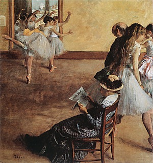 The Foyer of the Opera House, 1872 - Edgar Degas reproduction oil painting