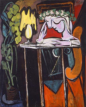 Girl Reading at a Table 1934 - Pablo Picasso reproduction oil painting