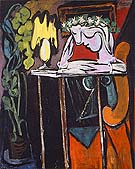 Girl Reading at a Table 1934 - Pablo Picasso reproduction oil painting