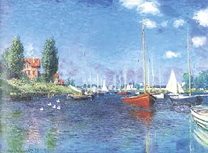 Red Boats. Argenteuil 1875 - Claude Monet reproduction oil painting