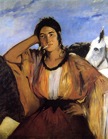Gypsy with a Cigarette 1862 - Edouard Manet reproduction oil painting