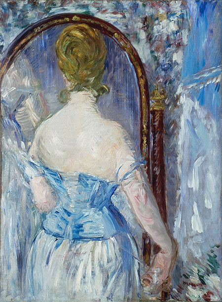 Before the Mirror 1876 - Edouard Manet reproduction oil painting