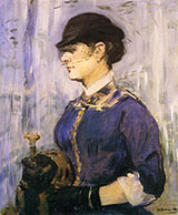 Young Woman in a Round Hat c1877 - Edouard Manet reproduction oil painting
