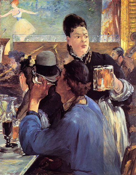 Corner in a Cafe Concert c1878 - Edouard Manet reproduction oil painting