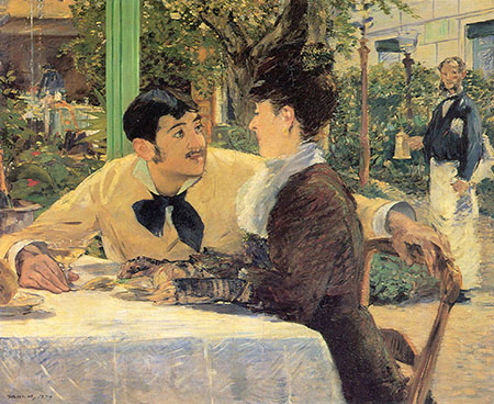 Couple at Pere Lathuille 1879 - Edouard Manet reproduction oil painting
