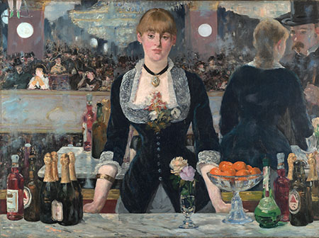 A Bar at the Folies Bergere c1881 - Edouard Manet reproduction oil painting