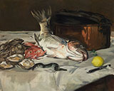 Fish Still Life 1864 - Edouard Manet reproduction oil painting