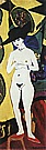 Standing Nude with Hat, 1910/1920 - Ernst Kirchner reproduction oil painting