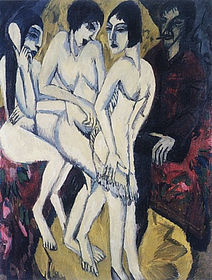 Judgement of Paris, 1913 - Ernst Kirchner reproduction oil painting