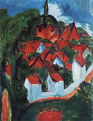 Burg on Fehmarn, 1912 - Ernst Kirchner reproduction oil painting