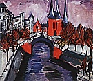 Red Elisabeth Embankment, Berlin, 1912 - Ernst Kirchner reproduction oil painting