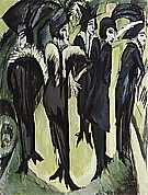 Five Woman in the Street, 1913 - Ernst Kirchner reproduction oil painting