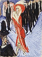 Red Cocotte, 1914 - Ernst Kirchner reproduction oil painting