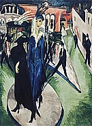 Potsdamer Platz, Berlin, 1914 - Ernst Kirchner reproduction oil painting