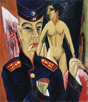 Self-Portrait as a Soldier, 1915 - Ernst Kirchner reproduction oil painting