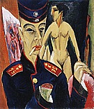 Self-Portrait as a Soldier, 1915 - Ernst Kirchner reproduction oil painting