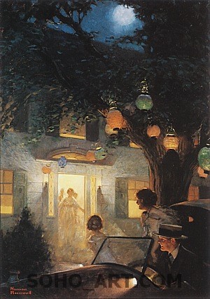And the Symbol of Welcome Is Light, 1920 - Fred Scraggs reproduction oil painting