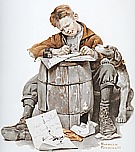 Little Boy Writing Letter, 1920 - Fred Scraggs