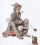 Hobo and Dog, 1924 - Fred Scraggs reproduction oil painting