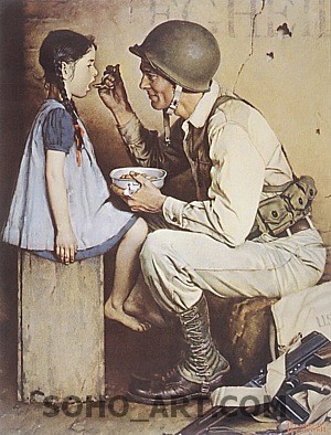 The American Way, 1944 - Fred Scraggs reproduction oil painting