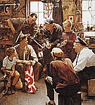 Homecoming Marine, 1945 - Fred Scraggs reproduction oil painting