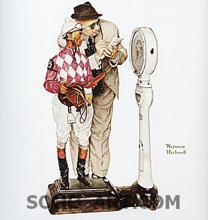 Weighing In (The Jockey), 1958 - Fred Scraggs reproduction oil painting