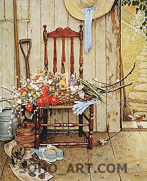 Spring Flowers, 1969 - Fred Scraggs reproduction oil painting