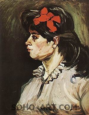 Portrait of a Woman in Profile, 1885 - Vincent van Gogh reproduction oil painting