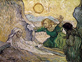 A Scene from The Raising of Lazarus, after the etching by Rembrandt, 1890 - Vincent van Gogh reproduction oil painting
