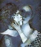 Lovers In Blue 1914 - Marc Chagall reproduction oil painting