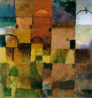 Red and White Domes - Paul Klee reproduction oil painting