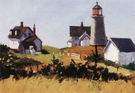 Monhegan Lighthouse, 1916-1919 - Edward Hopper reproduction oil painting