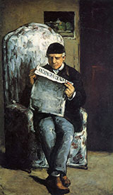 Louis Auguste Cezanne, the Artist's Father, Reading L'Evenement, 1866 - Paul Cezanne