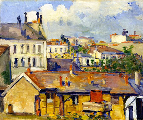 Roofs c1877 - Paul Cezanne reproduction oil painting