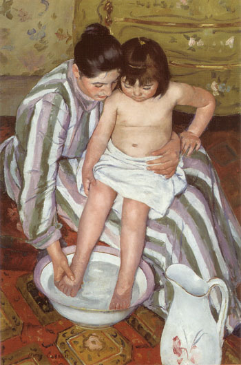 The Bath, 1893 - Mary Cassatt reproduction oil painting