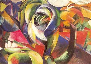 Der Mandrill 1913 - Franz Marc reproduction oil painting