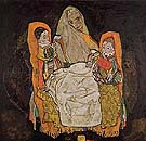 Mother with Two Children 1917 - Egon Scheile reproduction oil painting