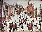A Village Square - L-S-Lowry reproduction oil painting