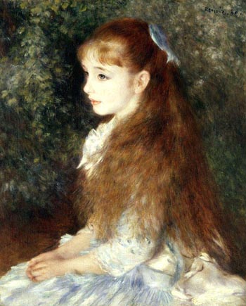 Portrait of Mademoiselle Irene Cahan d'Anvers - Pierre Auguste Renoir reproduction oil painting