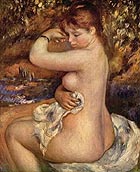 After the Bath 1888 - Pierre Auguste Renoir reproduction oil painting