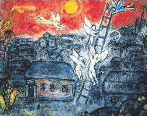 Jacob's Ladder - Marc Chagall reproduction oil painting
