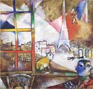 Paris Through the Window 1913 - Marc Chagall