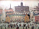 V E DAY - L-S-Lowry reproduction oil painting