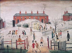 The School Yard - L-S-Lowry reproduction oil painting